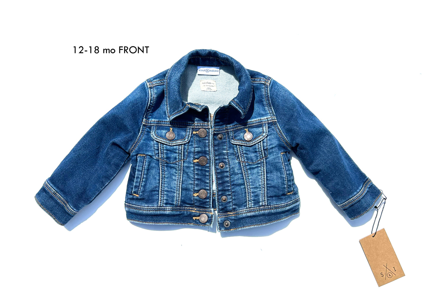 kids machine embroidered jean jackets: rainbow