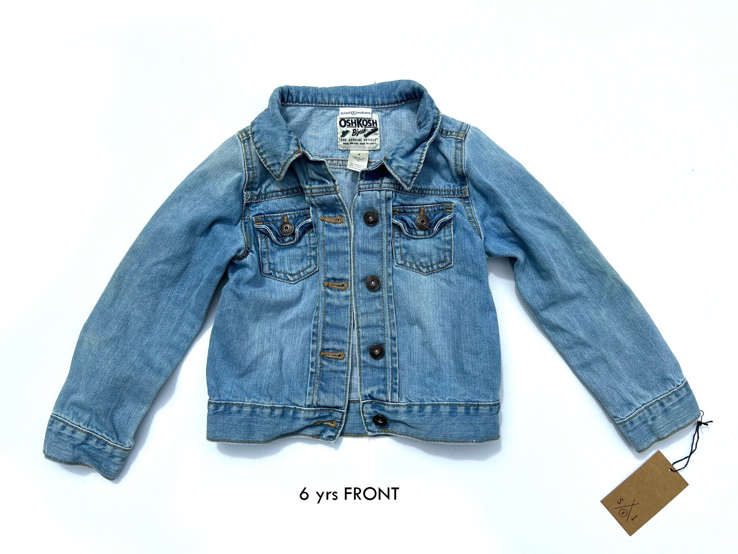 kids machine embroidered jean jackets: rainbow