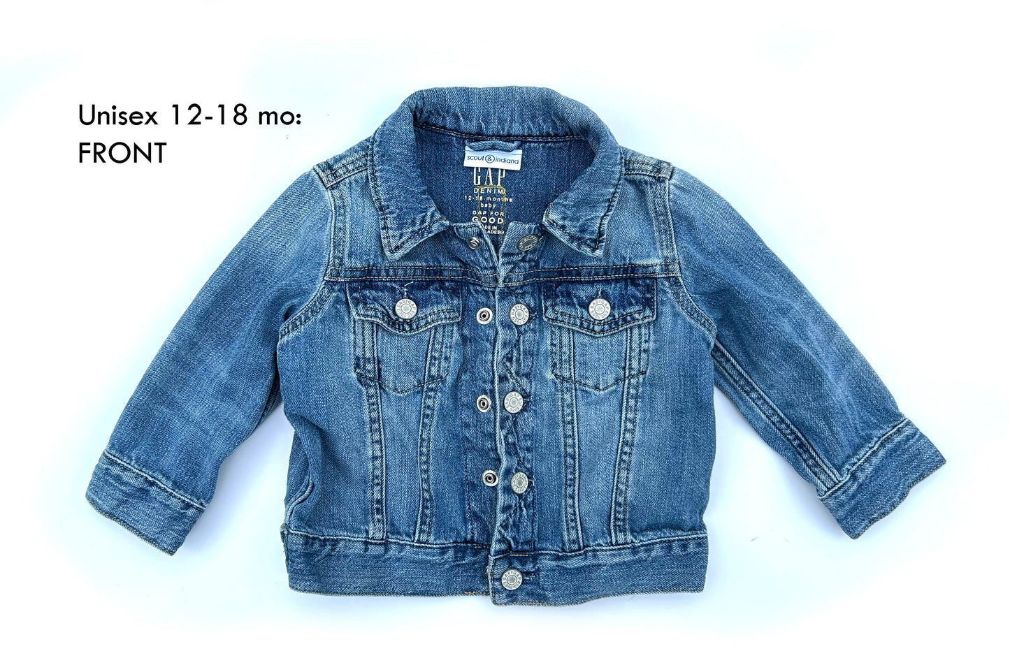 kids machine embroidered jean jackets: sunshine