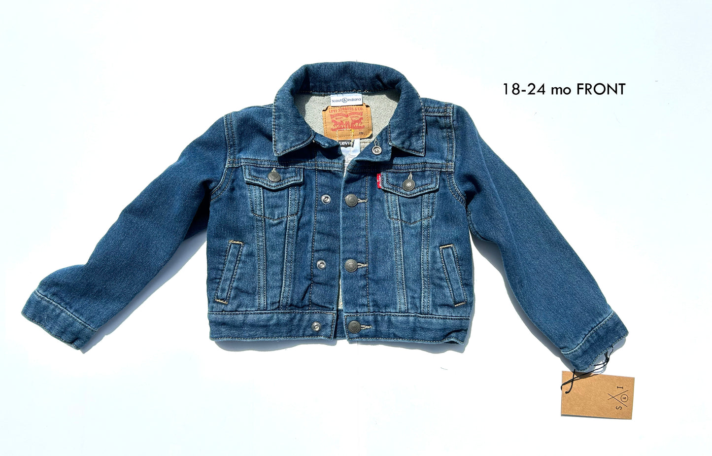 kids machine embroidered jean jackets: sunshine