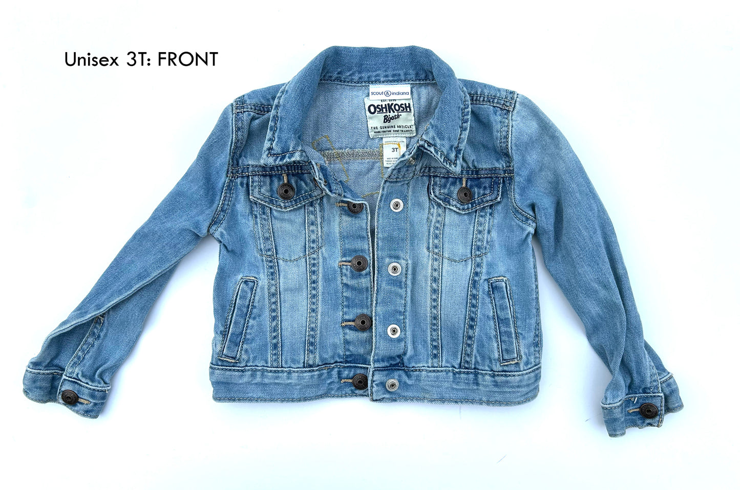 kids machine embroidered jean jackets: sunshine