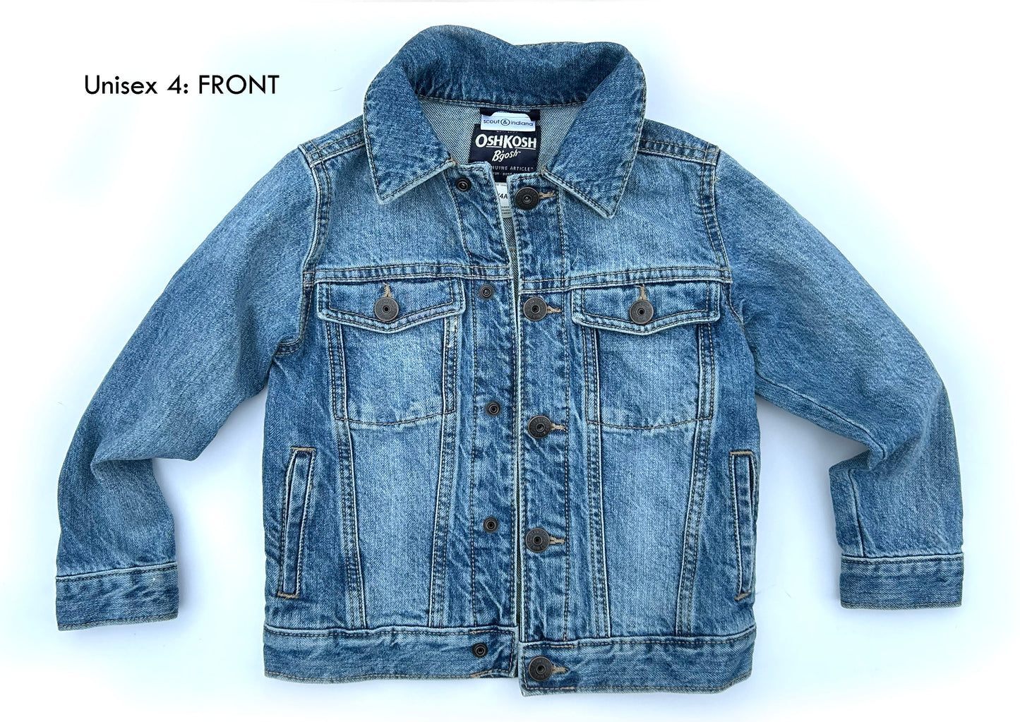 kids machine embroidered jean jackets: sunshine