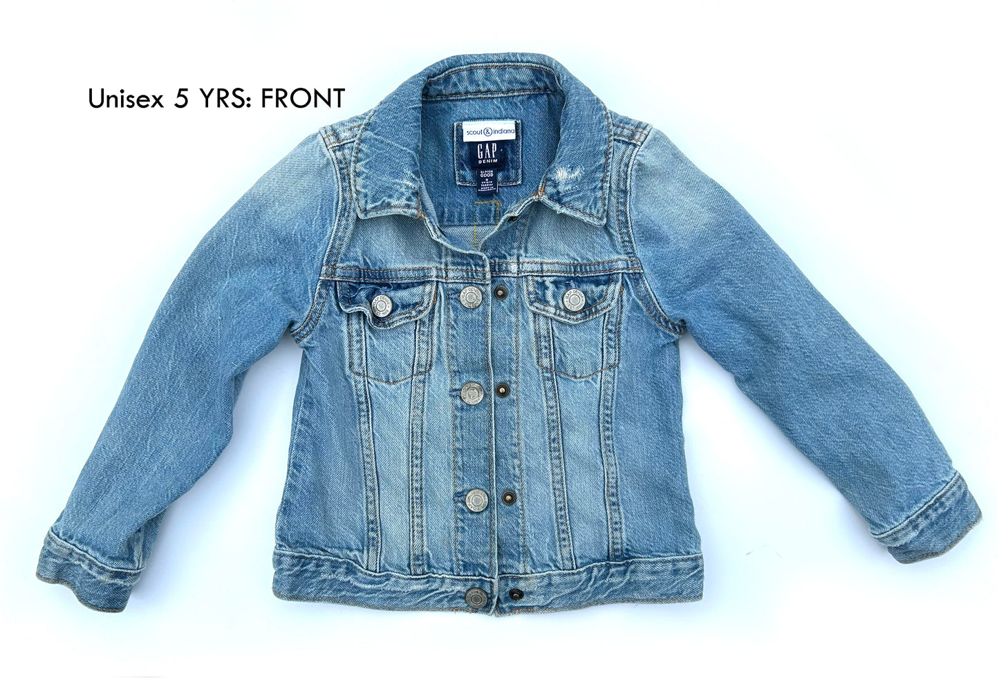 kids machine embroidered jean jackets: sunshine