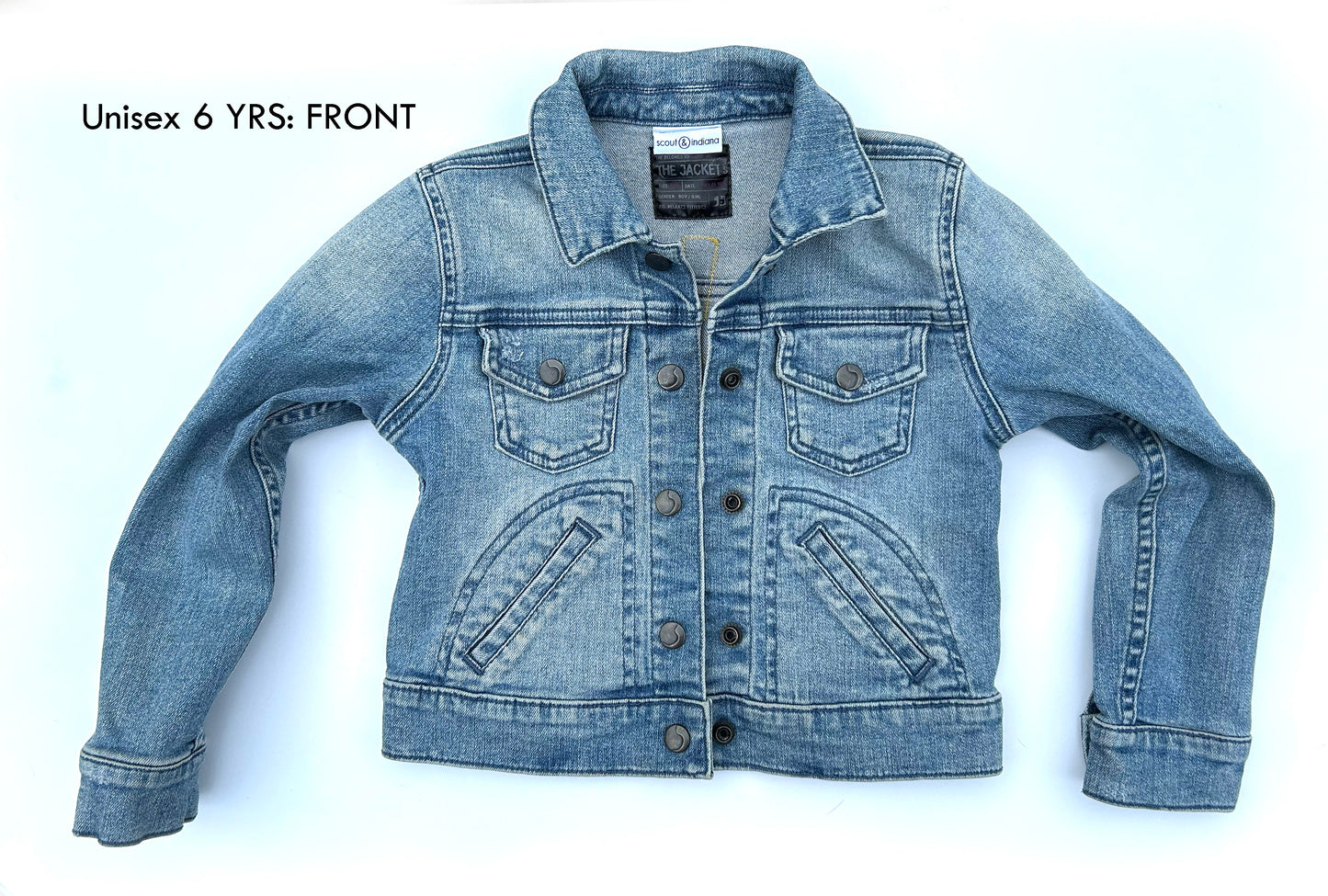 kids machine embroidered jean jackets: sunshine