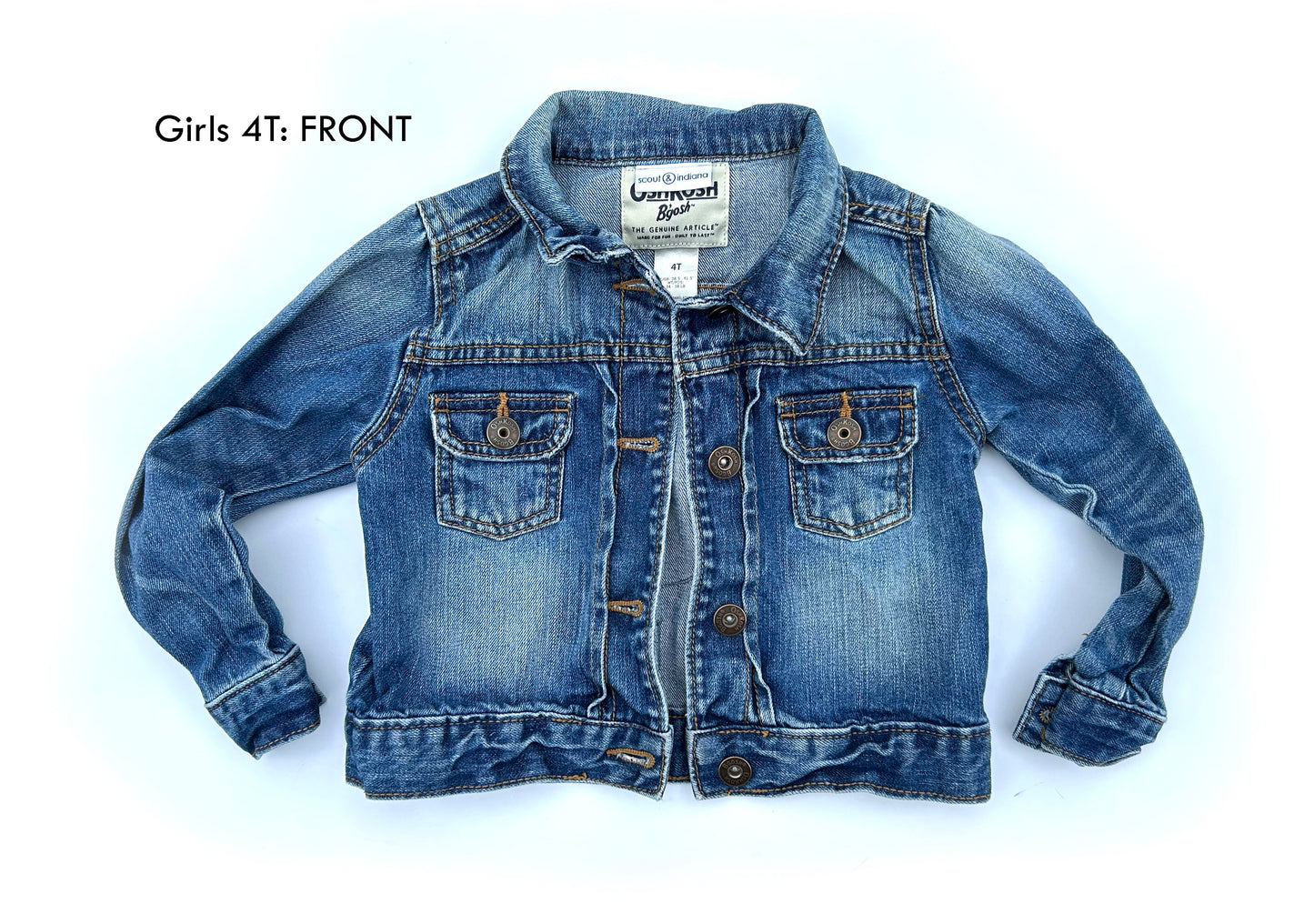 kids machine embroidered jean jackets: sunshine
