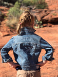 paper airplanes CUSTOM denim jacket: unisex