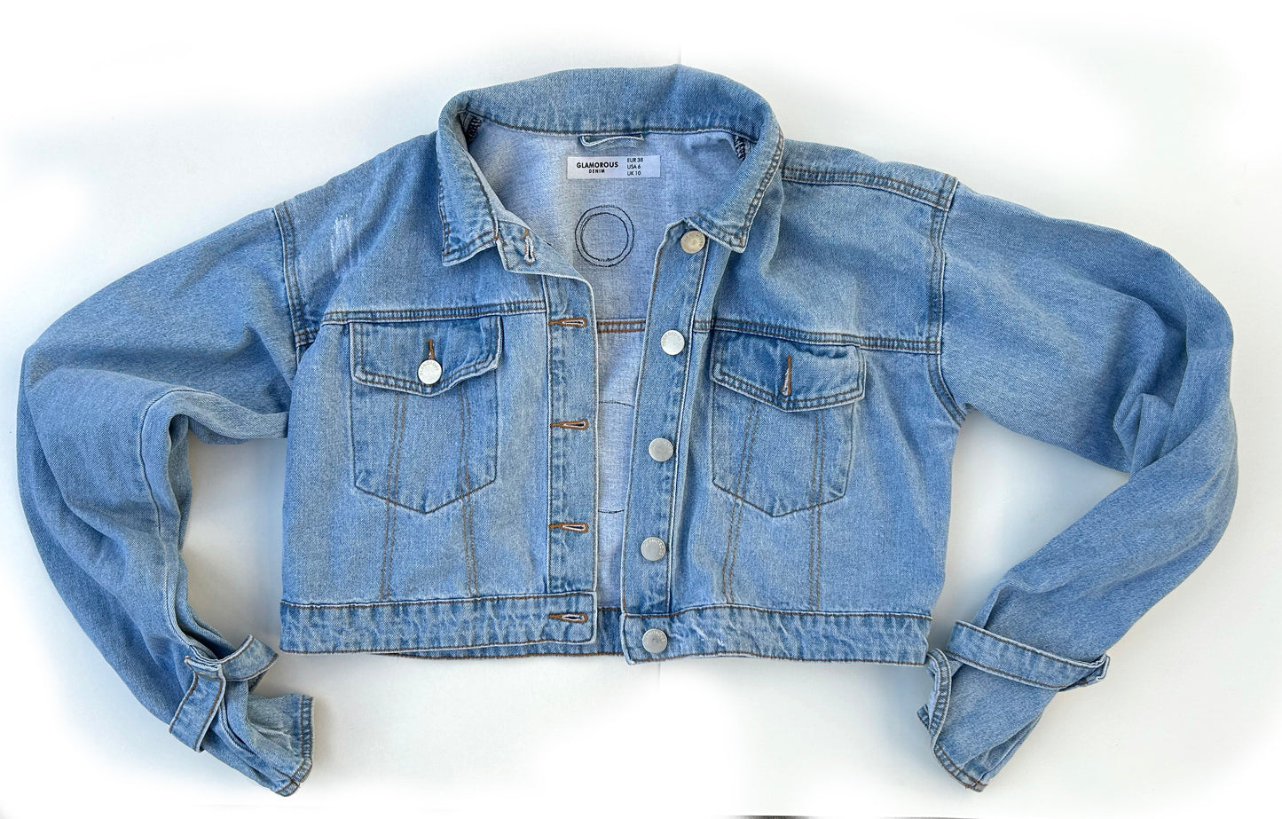 women's machine appliquéd upcycled denim: I'm going your way, moon phases