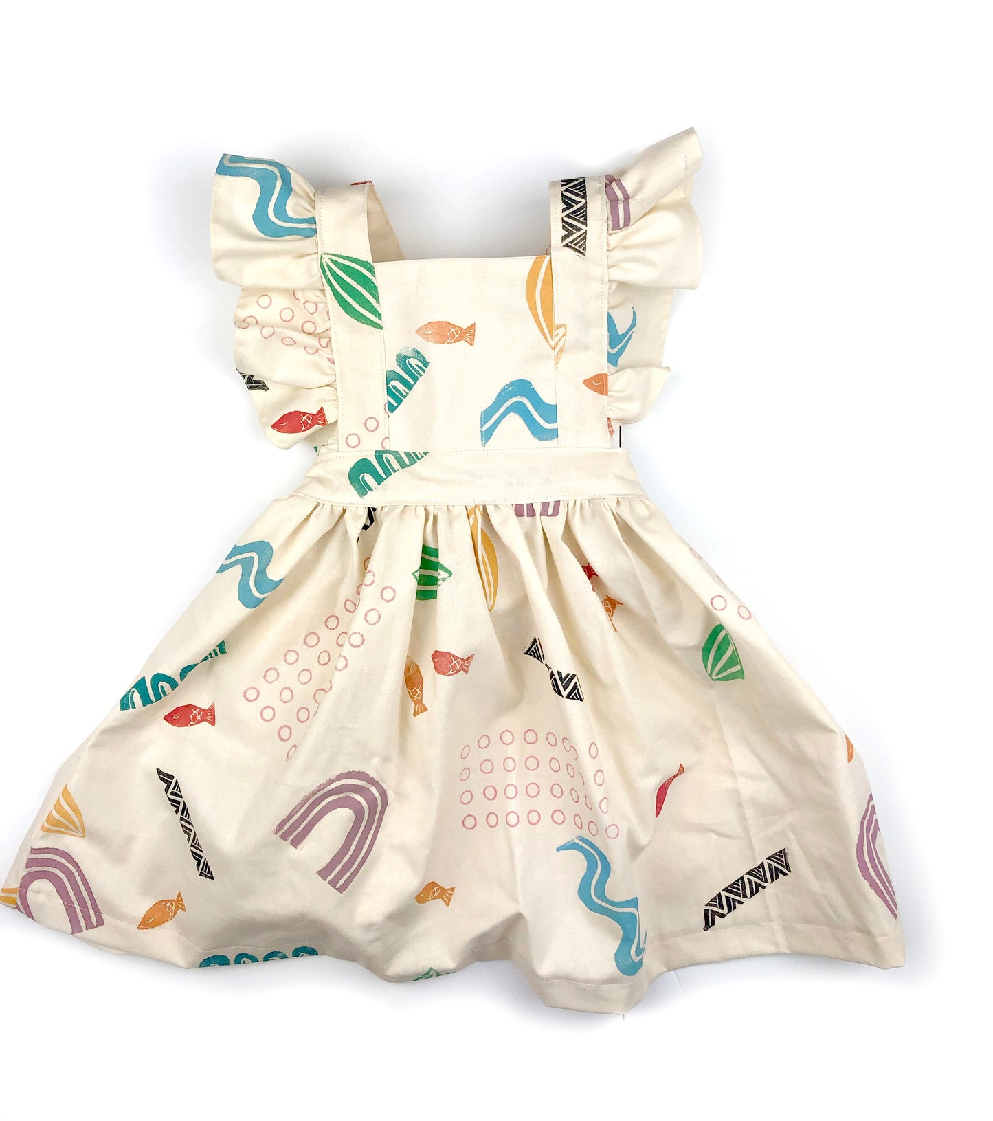 confetti kids pinafore dress: [CHEMlab collaboration]