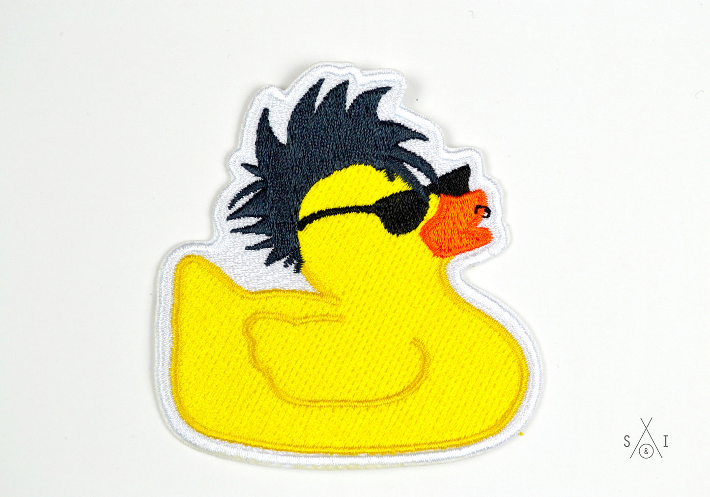 punk rubber ducky iron-on patch